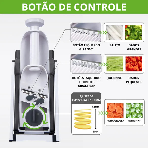 Rebanadora Multifuncional 5 en 1 - [Hoja de Acero Inoxidable